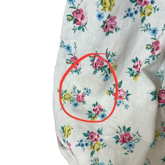 Emilia Wickstead Kirk Dress Linen Mini Floral A Line White Women’s Size 10 - Picture 13 of 14